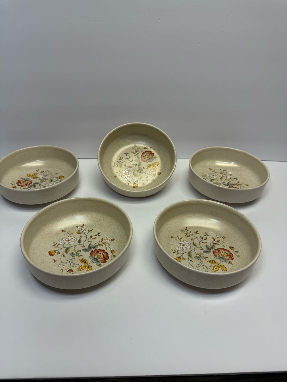 5 Temper-Ware by Lenox Merriment Bowls, 5 Inch Dessert/ Fruit Bowls Retro